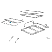 OEM Cadillac Seville Sunroof Handle Diagram - 12374531