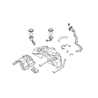 OEM 2009 Nissan 350Z Filler Cap Assembly Diagram - 17251-EY80A