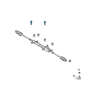 OEM Pontiac Vibe Bolt, Steering Gear Diagram - 19184335