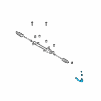 OEM 2010 Pontiac Vibe Rod Kit, Steering Linkage Outer Tie Diagram - 19184334