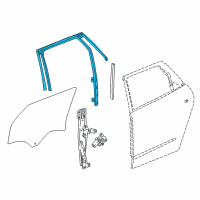 OEM 2018 Buick Enclave Run Weatherstrip Diagram - 84832720