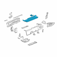 OEM 2010 Saturn Sky Panel Asm, Floor (LH) Diagram - 19178067