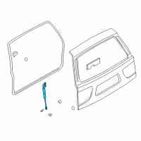 OEM 2000 Infiniti QX4 Stay Assembly-Back Door Diagram - 90450-1W502