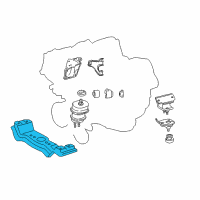 OEM 2016 Lexus LS460 Member, Engine Rear Mounting Diagram - 57209-50010