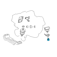 OEM Lexus LS600h Insulator, Engine Mounting, Rear No.3 Diagram - 12373-38011