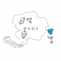 OEM 2010 Lexus LS600h Insulator, Engine Mounting, Rear NO.1 Diagram - 12371-38040