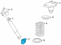 OEM 2022 Toyota Highlander Shock Lower Bracket Diagram - 48508-0E030