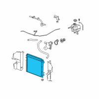 OEM 2006 Cadillac STS Radiator Assembly Diagram - 19130399