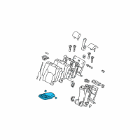 OEM Lexus RX400h Rear Seat Armrest Assembly, Center Diagram - 72830-0E010-A1