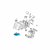 OEM 2004 Lexus RX330 Rear Seat Armrest Assembly, Center Diagram - 72830-0E010-A1