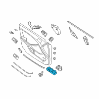 OEM 2011 Kia Optima Power Window Assist Switch Assembly Diagram - 935752T000