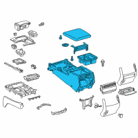 OEM 2019 Lexus LX570 Box Sub-Assembly, Console Diagram - 58901-60820-A5