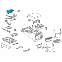 OEM 2017 Lexus LX570 Console Cup Holder Box Sub-Assembly Diagram - 58803-60170