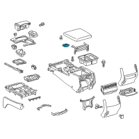 OEM 2021 Lexus LX570 Lever, Console Compartment Diagram - 58971-60070