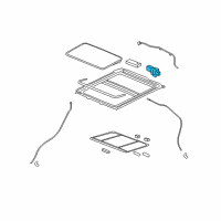 OEM 2009 Chevrolet Equinox Motor Asm-Sun Roof Window (W/ Control Module) Diagram - 25992774