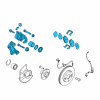 OEM 2016 Kia Rio Front Brake Assembly, Left Diagram - 581101W300