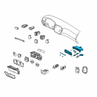 OEM 1997 Honda Civic Control Assy., Heater *NH1L* (BLACK) Diagram - 79500-S01-A01ZA