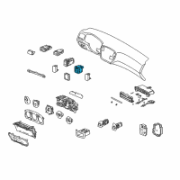 OEM Honda Switch Assembly, Remote Control Mirror (Classy Gray) Diagram - 35190-S01-A01ZC