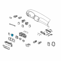 OEM 1997 Honda Civic Tachometer Assembly Diagram - 78125-S00-A61