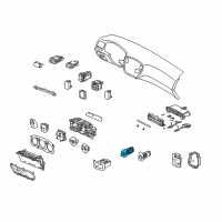 OEM Honda Civic Switch Assembly, Hazard Diagram - 35510-S04-901