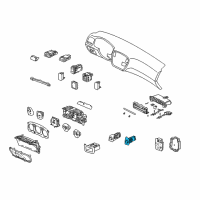 OEM 1996 Honda Civic Switch Assembly, Rear Defroster (Timer) Diagram - 35500-S01-A01