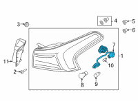 OEM Hyundai Holder & Wiring-Rear COMBI, O/S Diagram - 92491-S2500