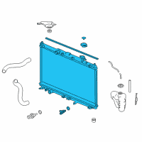 OEM 2016 Acura TLX Radiator Complete Diagram - 19010-5A2-A03