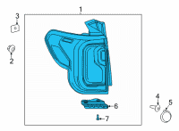 OEM GMC Acadia Tail Lamp Diagram - 84746543