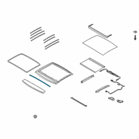 OEM Hyundai Veloster N WEATHERSTRIP-PANORAMAROOF Rear Glass, Front Diagram - 81624-J3000