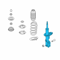 OEM Kia Rio Front Strut Assembly Kit, Left Diagram - 54650H9000