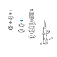 OEM 2018 Hyundai Accent Bearing-Strut Diagram - 54612-0U000