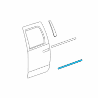 OEM 2017 Ram 1500 Molding-Rear Door Diagram - 68140238AA