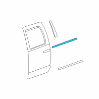 OEM Ram WEATHERSTRIP-Rear Door Belt Outer Diagram - 55372139AI