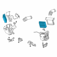 OEM Lexus LS500 Air Cleaner Filter Element Sub-Assembly Diagram - 17801-38060