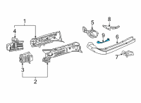 OEM 2021 Toyota Venza Engine Bracket Diagram - 57258-42030