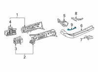 OEM 2022 Lexus NX350h Bracket, Engine RR M Diagram - 57258-42030