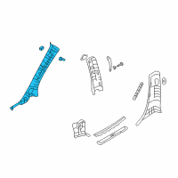 OEM Kia Sedona Trim Assembly-Front Pillar Diagram - 858204D160TW