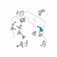 OEM Lexus INSULATOR, Engine Mounting Diagram - 12371-0A050