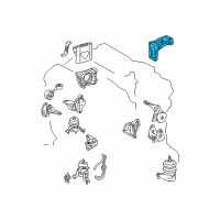 OEM 2004 Lexus RX330 Bracket, Engine Mounting, Rear(For Transverse Engine) Diagram - 12321-20090