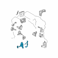 OEM Lexus Insulator Assy, Engine Mounting, Front Diagram - 12360-0A110