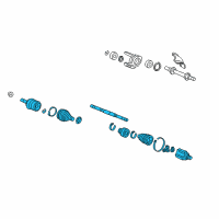 OEM Acura ILX Driveshaft Assembly, Passenger Side Diagram - 44305-TR4-A93