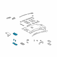 OEM Toyota Yaris Map Lamp Assembly Diagram - 81260-52030-C0