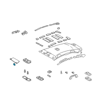 OEM Toyota Yaris Visor Bracket Diagram - 74348-02020-B1