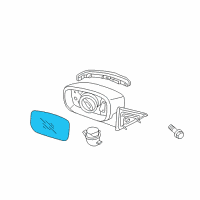 OEM Hyundai Equus Mirror & Holder-Outside Rear, RH Diagram - 87621-3N300