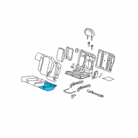 OEM 2007 Chevrolet Malibu Pad Asm-Rear Seat Cushion (W/ Wire) Diagram - 22736420