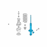 OEM 2009 Honda CR-V Shock Absorber Unit, Rear Diagram - 52611-SWA-A02