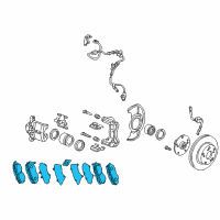 OEM 1998 Honda Accord Set, Pad Front (17Cl Diagram - 45022-S87-X01