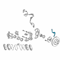 OEM 1999 Honda Accord Hose Set, Right Front Brake Diagram - 01464-S84-A01