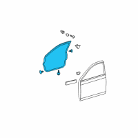 OEM 2008 Toyota Avalon Door Weatherstrip Diagram - 67861-AC030