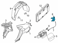 OEM 2021 Hyundai Sonata Lock Assembly-Fuel Filler Door Diagram - 81550-L0000